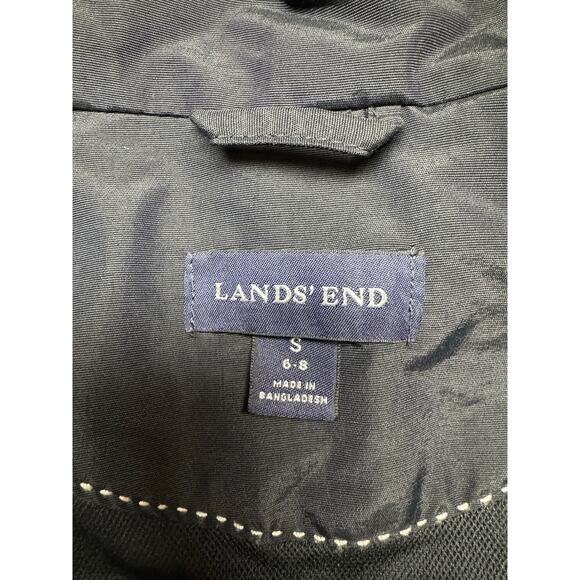 Lands'End Black Zip/Button Down Lightweight Jacket  Women’s Size Small (6-8) - Picture 9 of 10